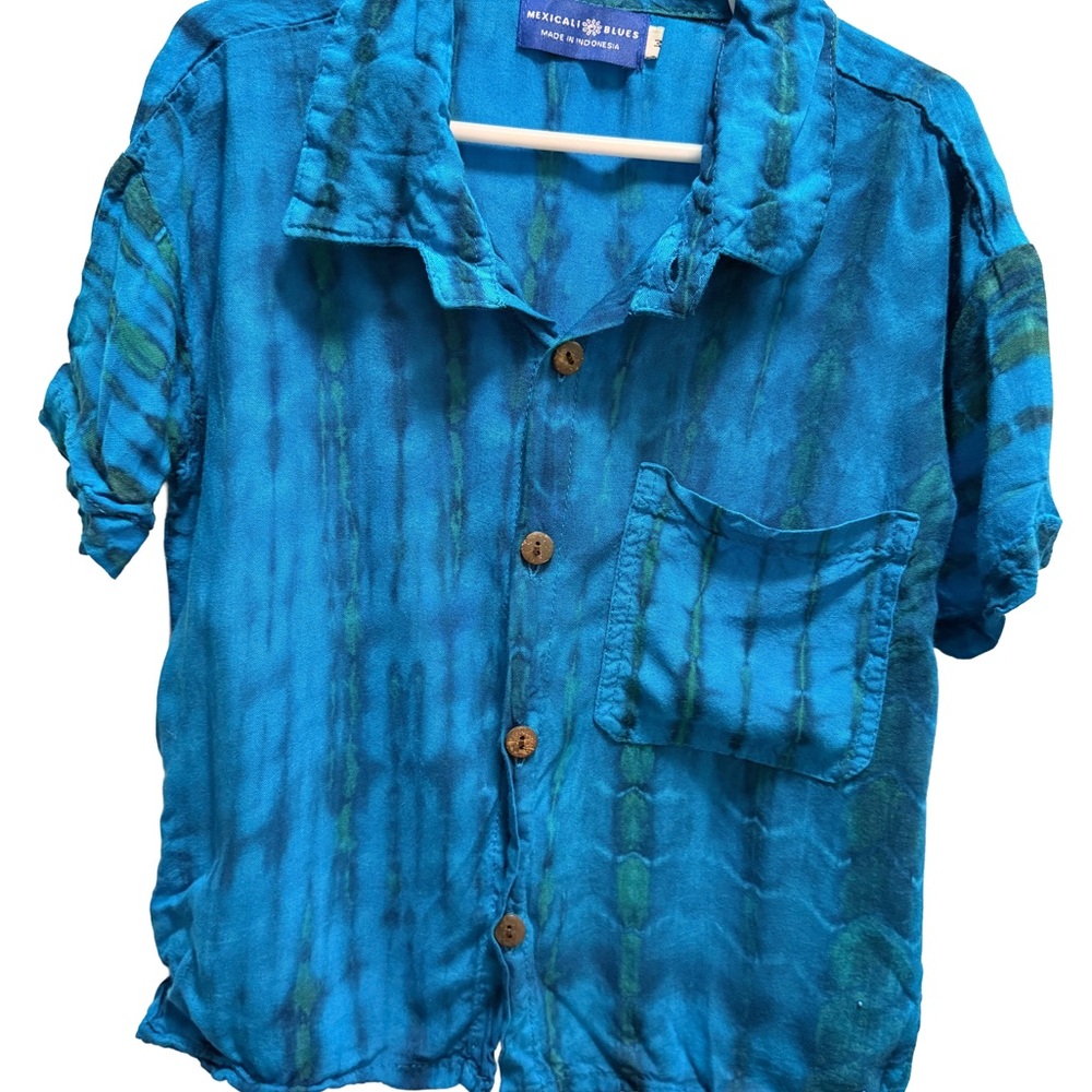 Mexicali Blues Boys' Turquoise Button-Down Shirt